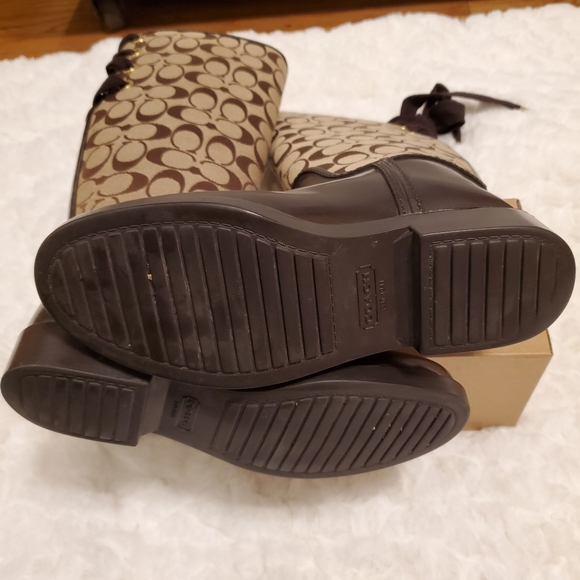 Coach Signature Snow Rain Boots - Picture 9 of 9